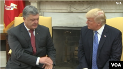 Дональд Трамп и Петр Порошенко